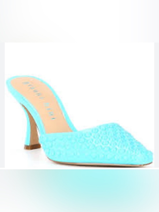 Gianni Bini Shoes - New Gianni Bini Blue Studded Mule Heels size 6.5